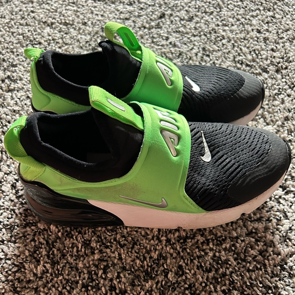 Nike runners, black and lime green, comfortable and stylish!